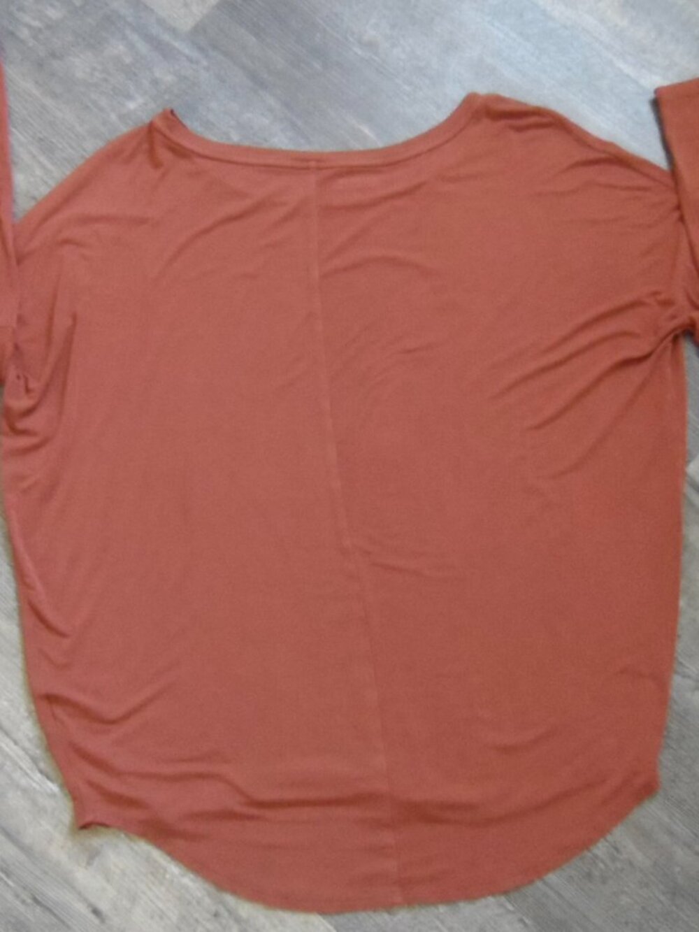 Express Ultra Soft Jersey Long Sleeve Tee Rust Color Sz Med - Picture 3 of 5